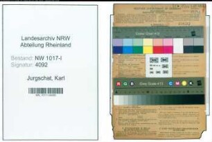 Entnazifizierung Karl Jurgschat , geb. 14.01.1891 (Metgermeister)