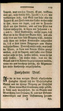 Funfzehnter Brief
