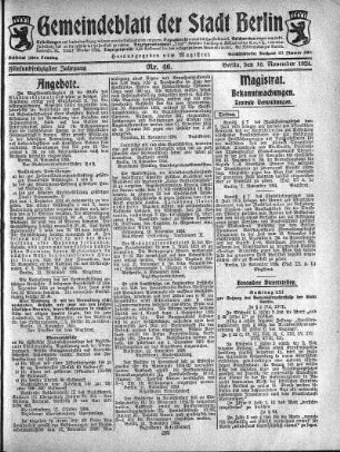 1924,46: Nr. 46, 16. November 1924