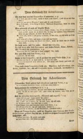 96-109, Vom Gebrauch der Adverbiorum