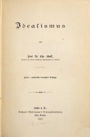 Idealismus