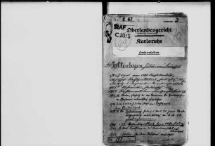 Ellenbogen, Julius Dr.; Oberlandesgerichtsrat; geb. 7.4.1878 in Bruchsal; gest. 28.8.1961 in Freiburg