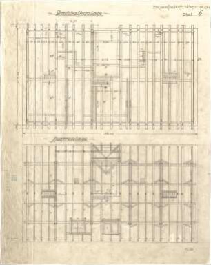 Fischer, Theodor; Nördlingen; Wohnhäuser Baugenossenschaft - Dachbalkenlage u. Sparrenlage (Ansichten)
