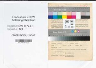 Entnazifizierung Rudolf Stocksmeier , geb. 19.09.1895 (Betriebsleiter)