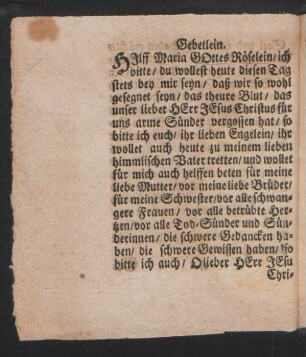 Gebetlein.