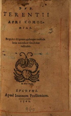 Pub. Terentii Afri Comoediae