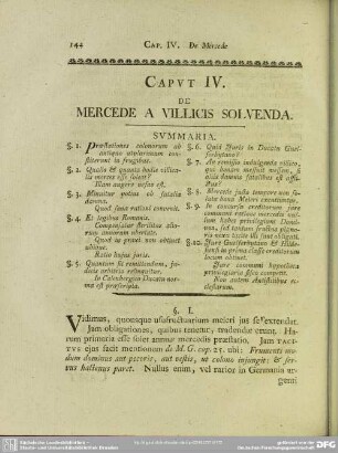 Caput IV. De Mercede A Villicis Solvenda