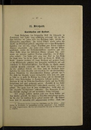 IX. Abschnitt. Carlshafen als Solbad.