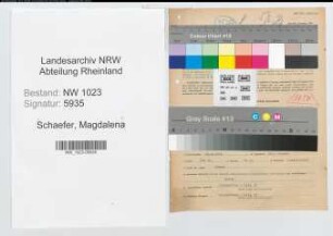 Entnazifizierung Magdalene Schaefer , geb. 24.04.1915 (Kontoristin)