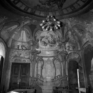 Wandgemälde im Festsaal, Pétervására, Ungarn