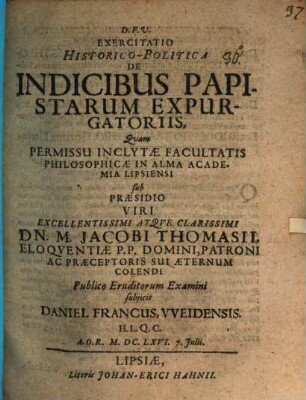 Exercitatio hist. pol. de indicibus papistarum expurgatoriis