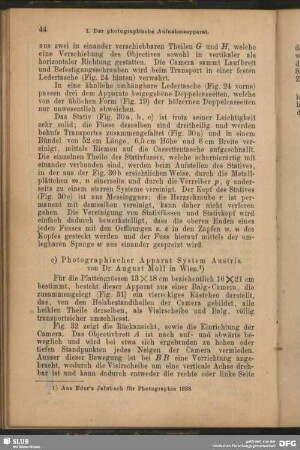 c) Photographischer Apparat "System Austria" von Dr. August Moll in Wien.