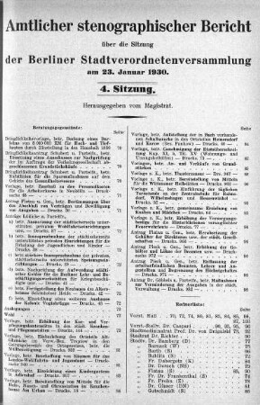Sitzung 4, 23. Januar 1930