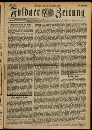 Ausgabe vom Mittwoch, den 30. Dezember 1891.