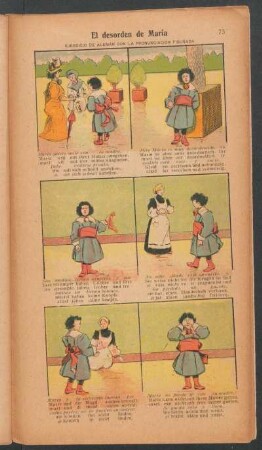 El desorden de María - [Cómic] : Ejercicio de alemán con la pronunciación figurada