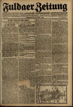 Erste Ausgabe vom Mittwoch, den 27. März 1918.