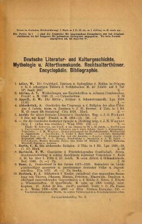 Antiquariats-Katalog ... : Adolf Weigel, Buchhandlung und Antiquariat, Leipzig. 6