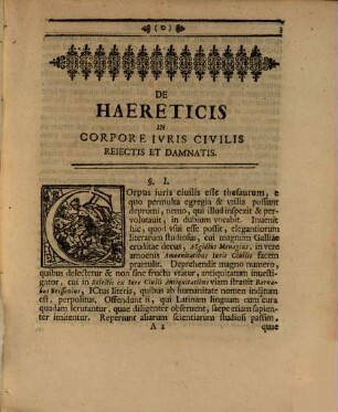 Themis Haeresium Vindex sive de Haereticis in Corpore Iuris Civilis Reiectis Et Damnatis Diatribe