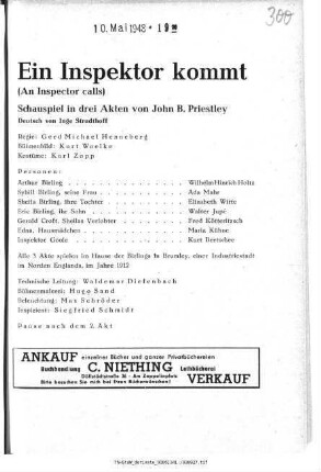 Ein Inspektor kommt (An Inspector calls)