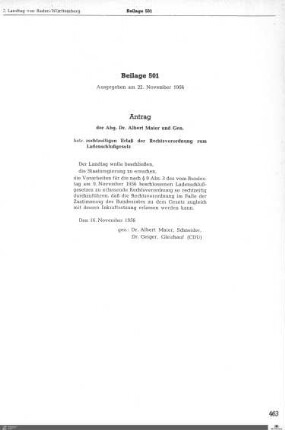 Beilagen 501-1000: Anträge, Anfragen, Gesetzentwürfe