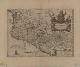 Karte von Südwestmexiko, 1:2 000 000, Kupferstich, 1662 : Nova Hispania, Et Nova Galicia / [Ioannes Ianssonius exc.]. - [Ca. 1:2 000 000] - [Amsterdam] : [Ioannes Ianssonius] , [um1662]. - 1 Kt. : kolor. Kupferst. ; 48 x 36 cm