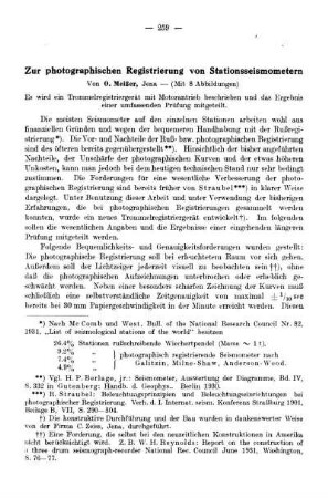 Zur photographischen Registerierung von Stationsseismometern