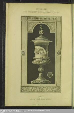 Concurrenz des Dresdner Kunstgewerbevereins. Pokal