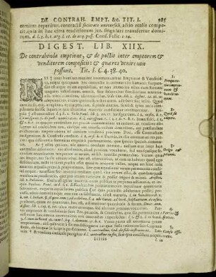 Digest. Lib. XIIX. De contrahenda emptione, & de pactis inter emptorem [...]