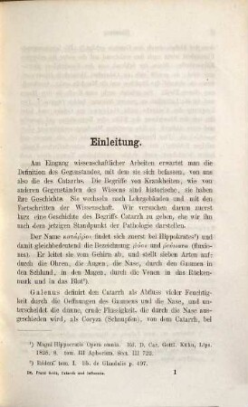 Catarrh und Influenza : eine medizinische Studie