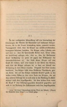 Festigkeit kreisförmig gebogener Körper : (Programm des Vitzthumschen Gymnasiums.) Mit Schulnachrichten
