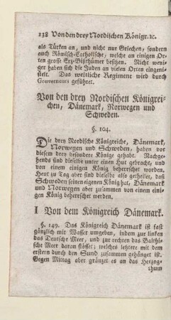 Von den drey Nordischen Königreichen, Dänemark, Norwegen und Schweden