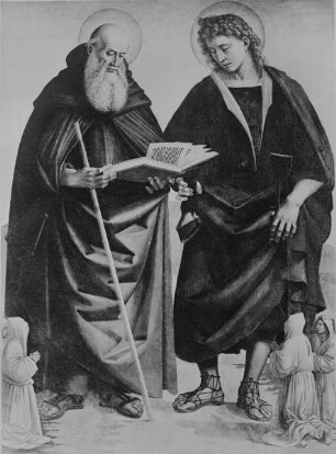 Altarbild, Rückseite: Der Heilige Antonius und der Heilige Eligius