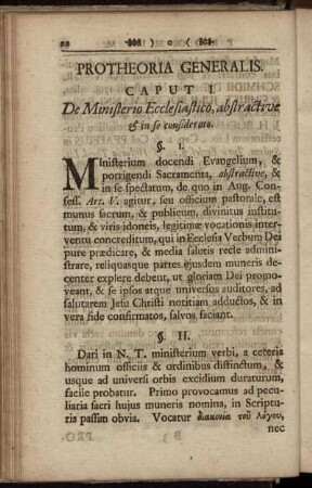 Protheoria Generalis.