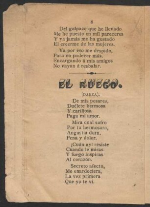 El ruego. : (Danza).