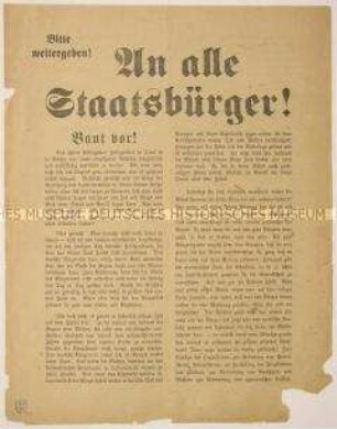 Programmatischer Aufruf des Bürgerrates zu Plauen mit einem politischen Gleichnis zwischen Bürgertum und einem drohenden Gletscherabriss oberhalb des Dorfes Heiligenblut in Tirol