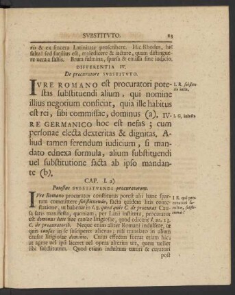 Differentia IV. De procuratore Substituto
