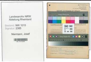 Entnazifizierung Josef Niermann , geb. 28.07.1900 (Ohrenarzt)