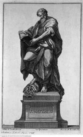 Le statue de' dodici apostoli esistenti nella Basilica Lateranense scolpite da celebri autori, San Giovanni in Laterano, der heilige Matthäus