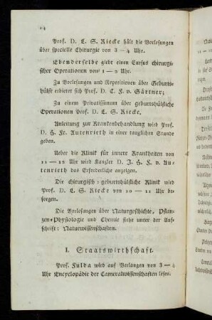 14-15, I. Staatswirthschaft