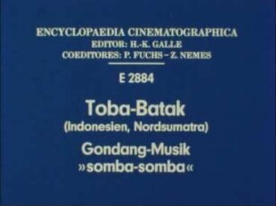 Toba-Batak (Indonesien, Nordsumatra) - Gondang-Musik »somba-somba«