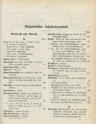 Alphabetisches Inhaltsverzeichniß