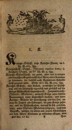 Oeconomische Encyclopädie, oder allgemeines System der Staats- Stadt- Haus- u. Landwirthschaft : in alphabetischer Ordnung, 52. Von Kriegs-Schiff bis Kriegs-Wesen : Nebst 31 Kupfertafeln auf 8 6/8 Bogen