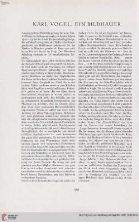 45: Karl Vogel, ein Bildhauer