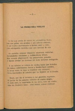 La primavera vuelve