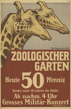 Zoologischer Garten. Heute grosses Militär-Konzert