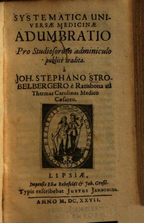 Systematica universae medicinae adumbratio