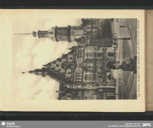 Königliches Residenzschloss mit Georgentor, Hausmannsturm und König-Albert-Denkmal