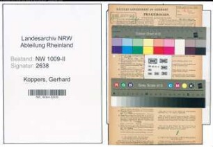 Entnazifizierung Gerhard Koppers , geb. 02.09.1898 (Viehkaufmann)