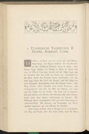 9. Italienische Tagebücher. II. Neapel, Sorrent, Capri.