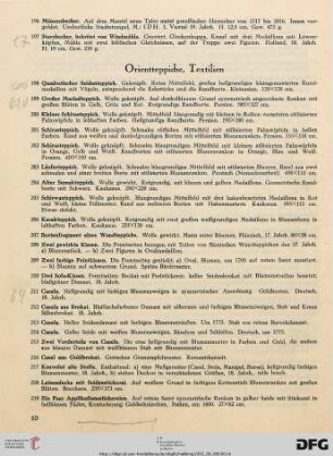 Orientteppiche, Textilien (Nr. 198-223)